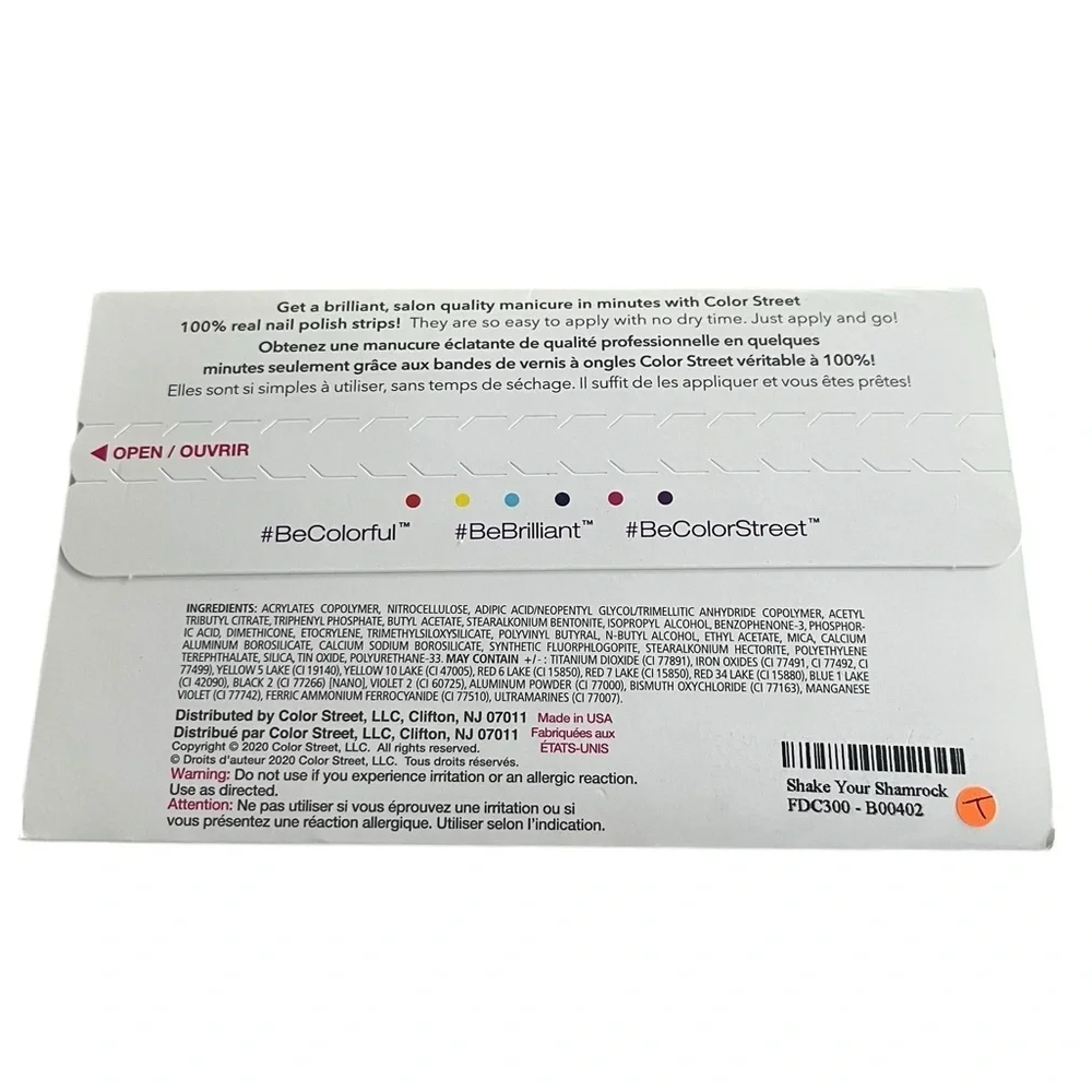 Color Street In Shake Your Shamrock Nail Polish Strips . New in package.